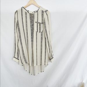 Free People Black and White Oversized Shirt